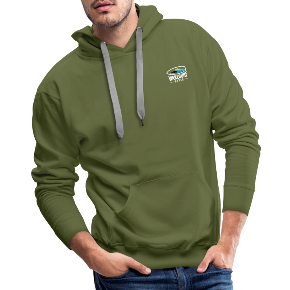 Board Meeting In Session Wakesurf Style Men’s Premium Hoodie - olive green