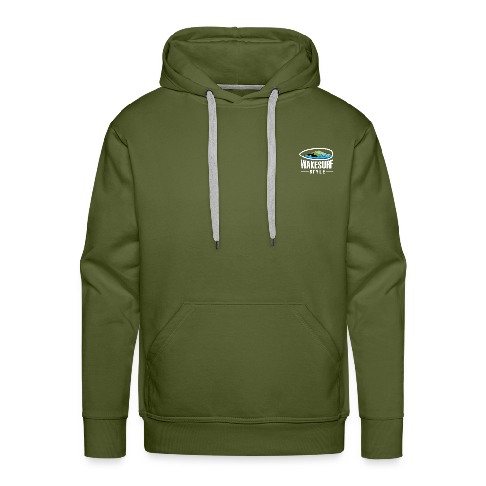 Board Meeting In Session Wakesurf Style Men’s Premium Hoodie - olive green