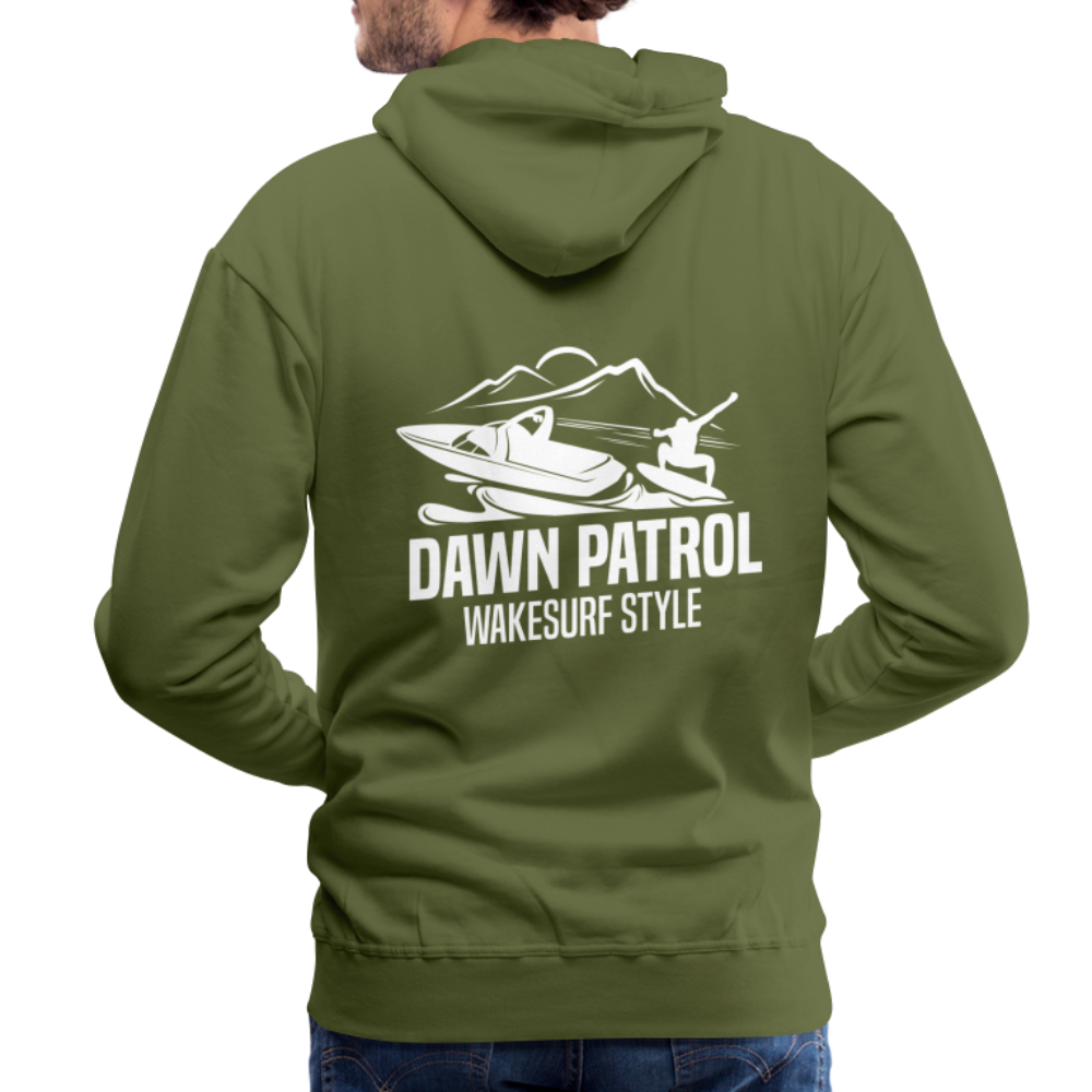Dawn Patrol Wakesurf Style Men’s Premium Hoodie - olive green