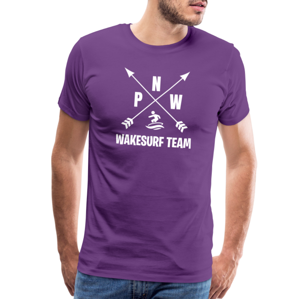 PNW Wakesurf Team Men's Premium T-Shirt - purple