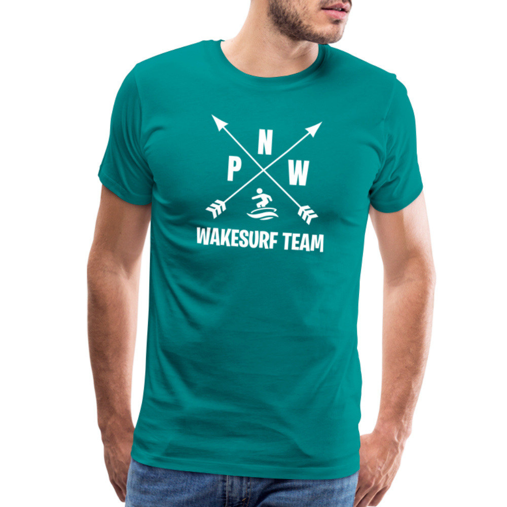 PNW Wakesurf Team Men's Premium T-Shirt - teal