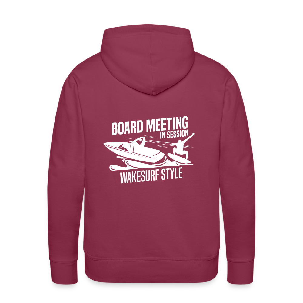 Board Meeting In Session Wakesurf Style Men’s Premium Hoodie - burgundy
