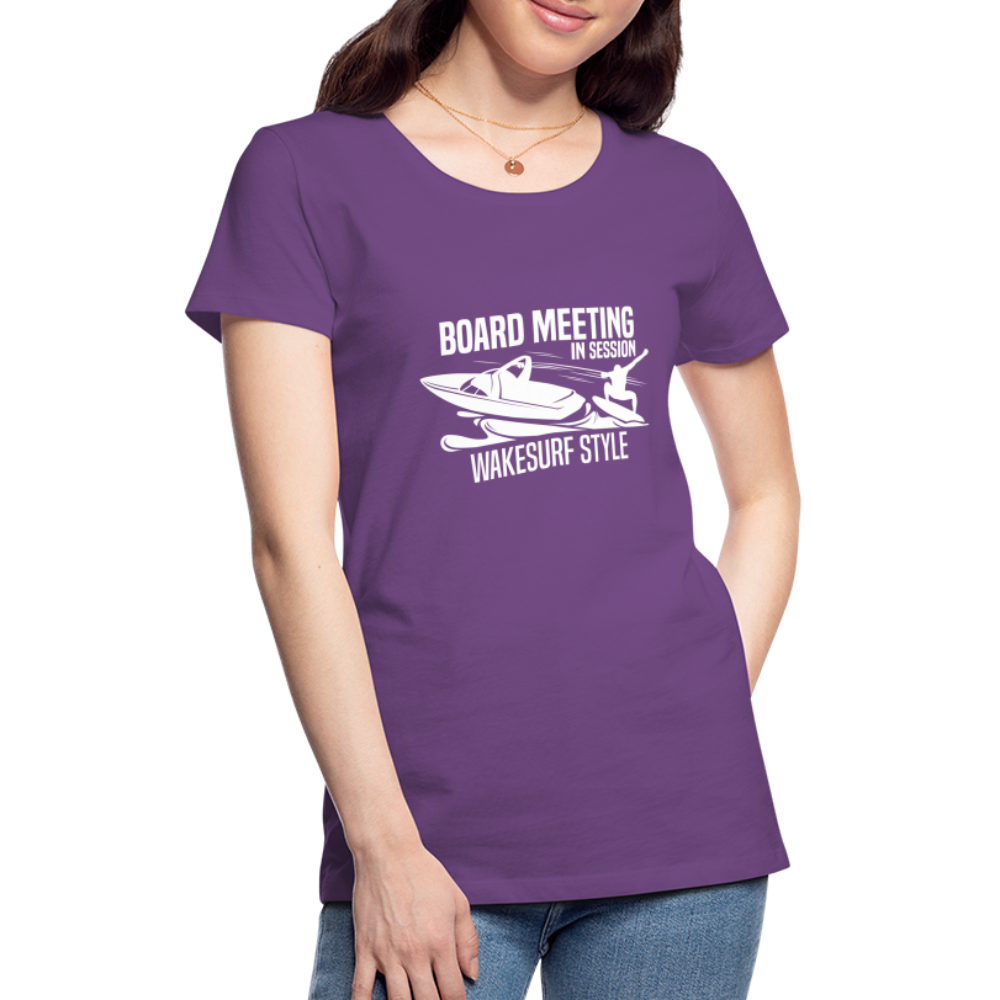Board Meeting In Session Women’s Premium T-Shirt - purple
