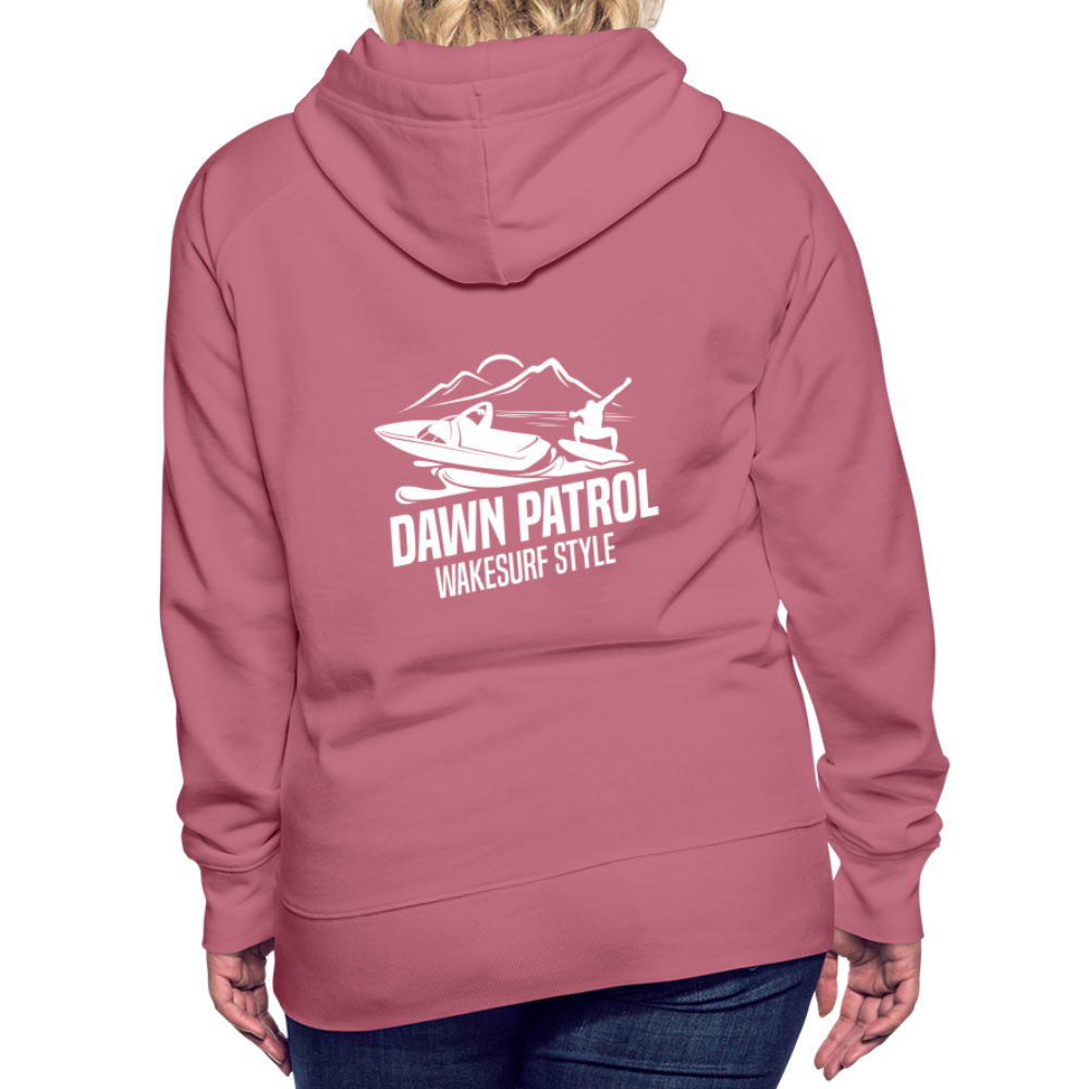 Dawn Patrol Wakesurf Style Women’s Premium Hoodie - mauve