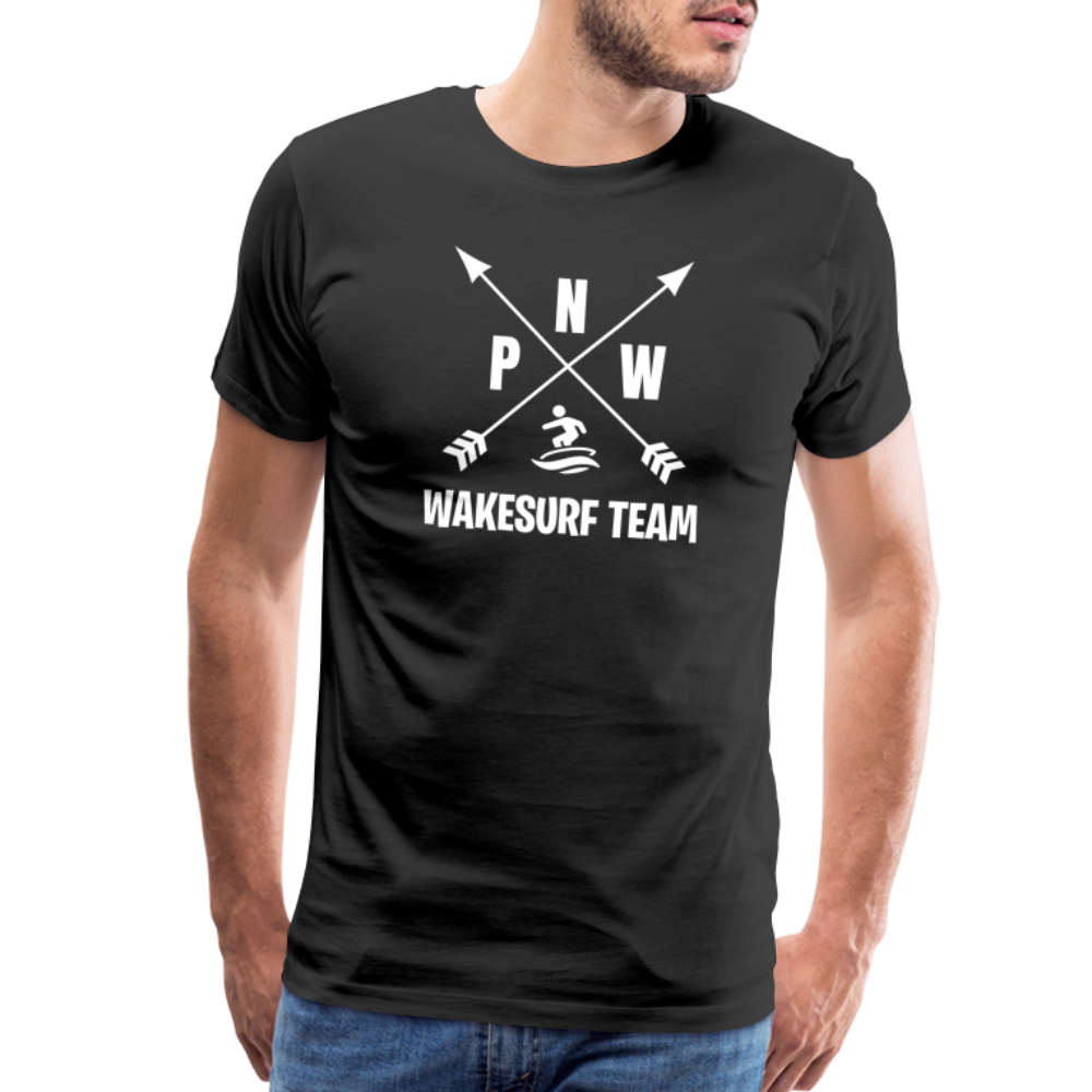PNW Wakesurf Team Men's Premium T-Shirt - black