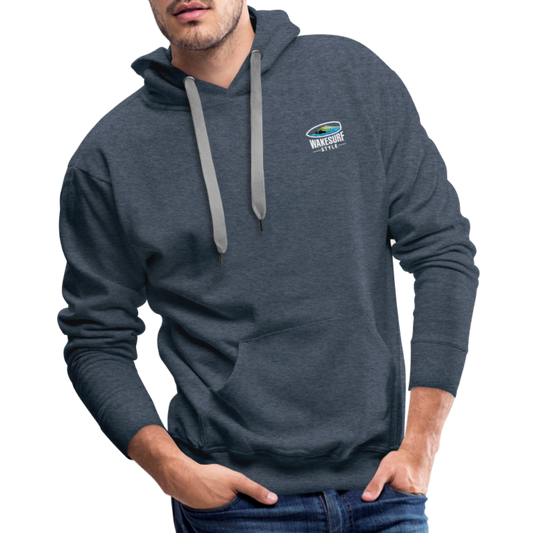 Board Meeting In Session Wakesurf Style Men’s Premium Hoodie - heather denim