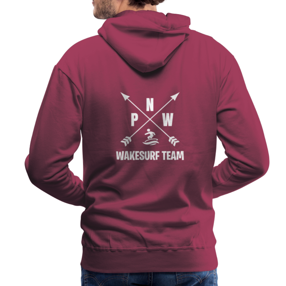 PNW Wakesurf Team Men’s Premium Hoodie - burgundy