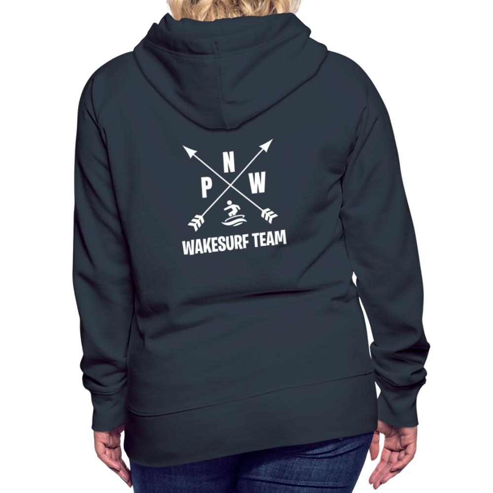 PNW Wakesurf Team Women’s Premium Hoodie - navy