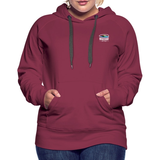 Ballast Up & Surf - Wake Responsibly Women’s Premium Hoodie - burgundy