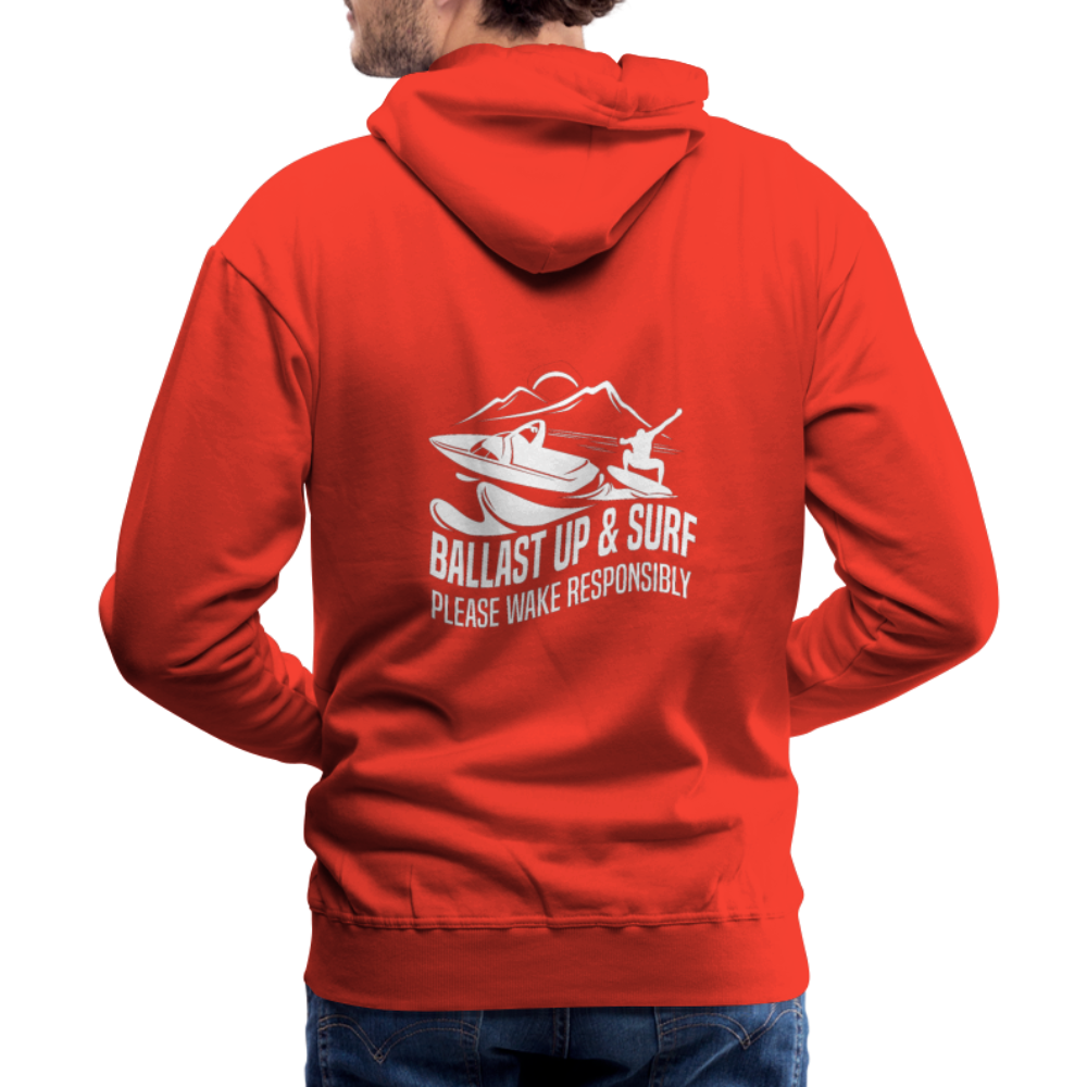 Ballast Up & Surf - Wake Responsibly - Men’s Premium Hoodie - red