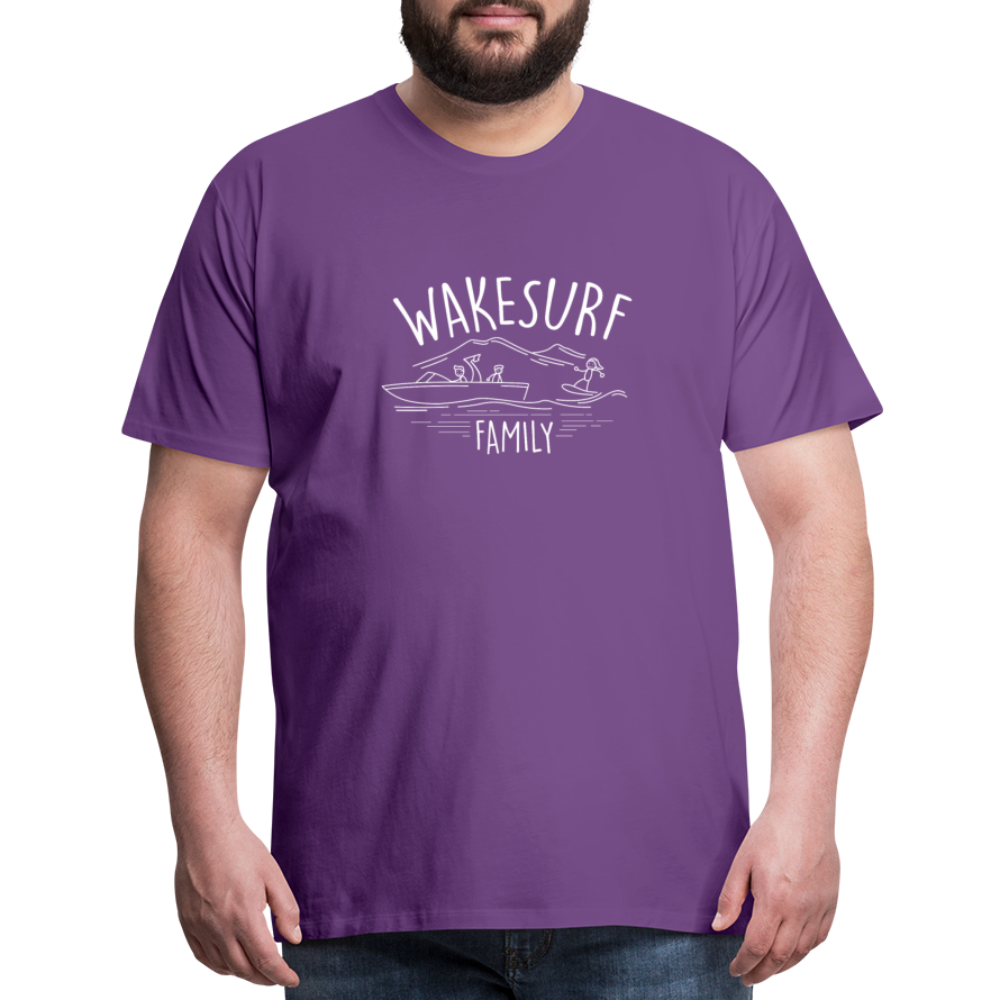 Wakesurf Family (boy) Men's Premium T-Shirt - purple