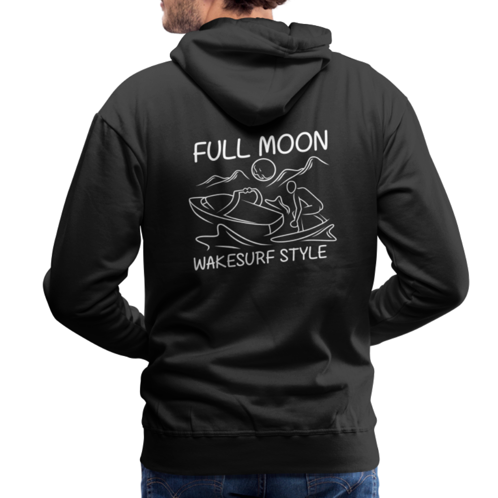 Full Moon Wakesurf Style Men’s Premium Hoodie - black