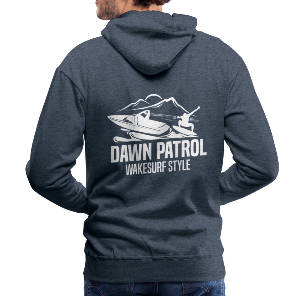 Dawn Patrol Wakesurf Style Men’s Premium Hoodie - heather denim