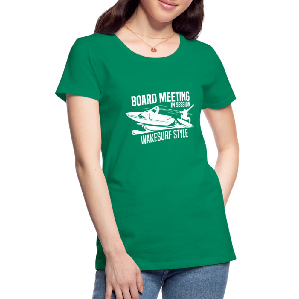 Board Meeting In Session Women’s Premium T-Shirt - kelly green