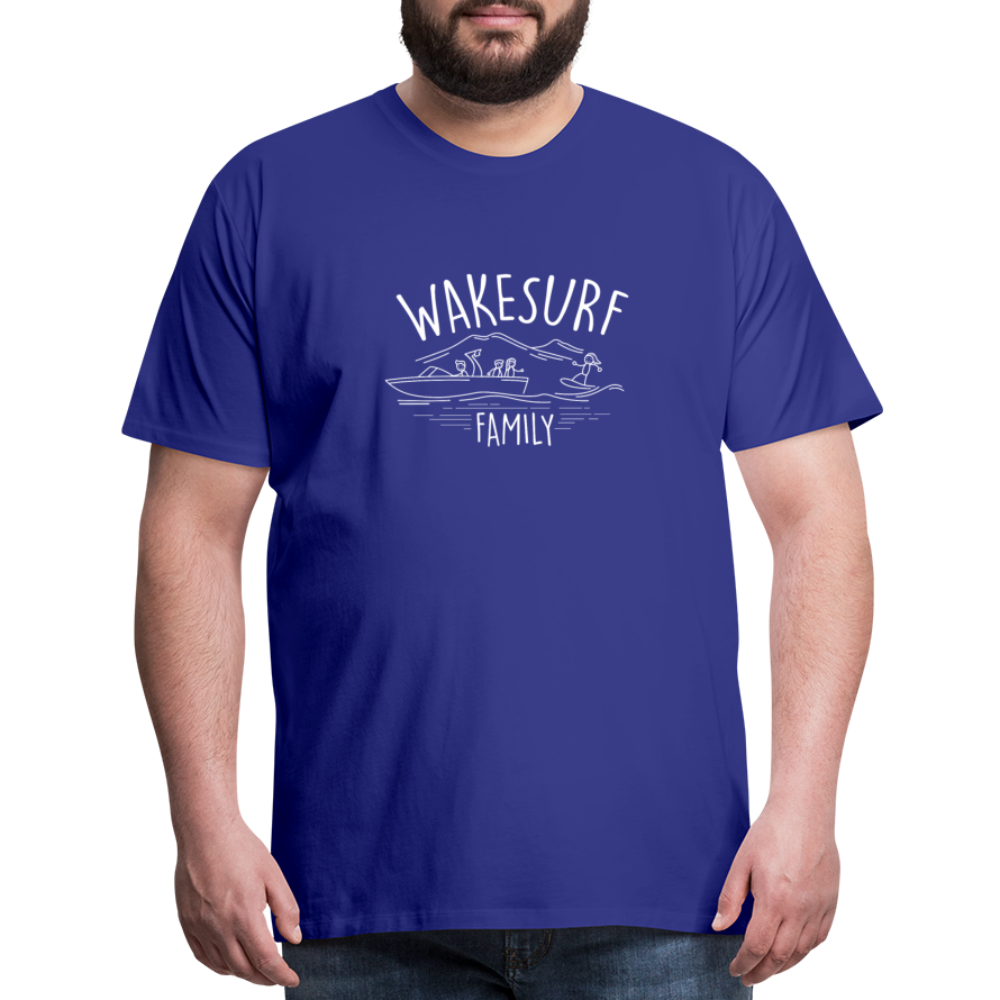 Wakesurf Family (boy and girl) Men's Premium T-Shirt - royal blue