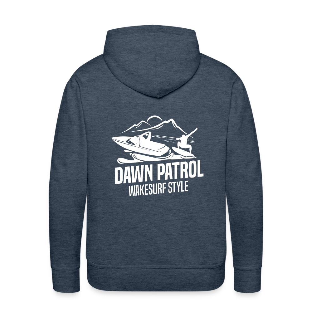 Dawn Patrol Wakesurf Style Men’s Premium Hoodie - heather denim