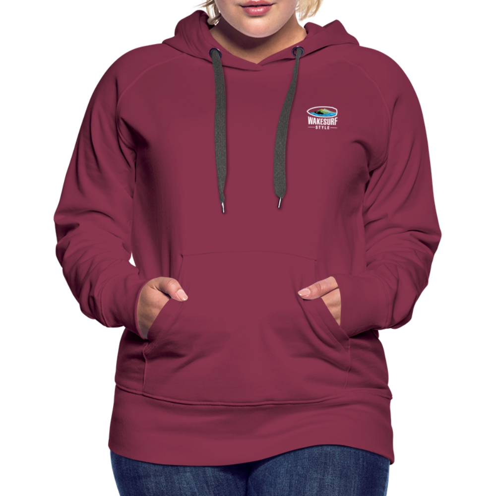 Dawn Patrol Wakesurf Style Women’s Premium Hoodie - burgundy