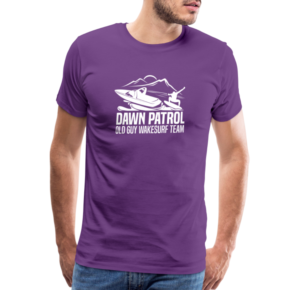 Dawn Patrol - Old Guy Wakesurf Team Men's Premium T-Shirt - purple