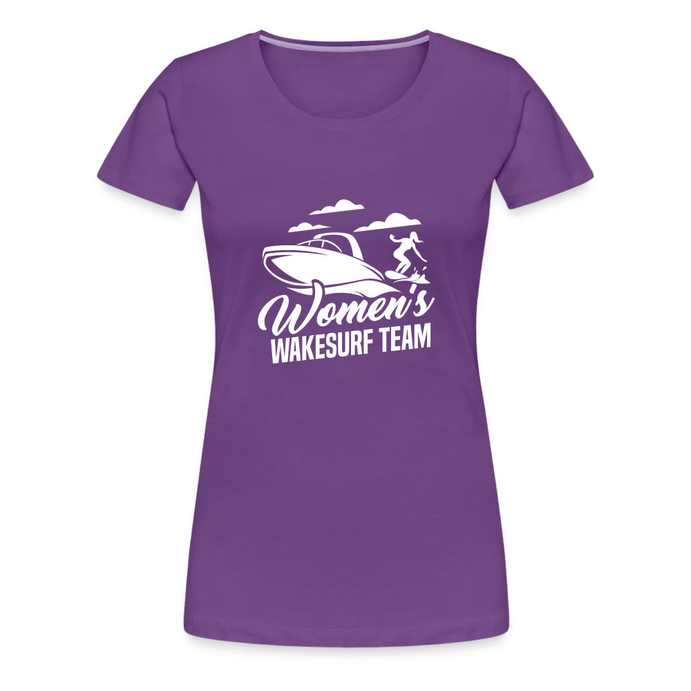 Women's Wakesurf Team Women’s Premium T-Shirt - purple