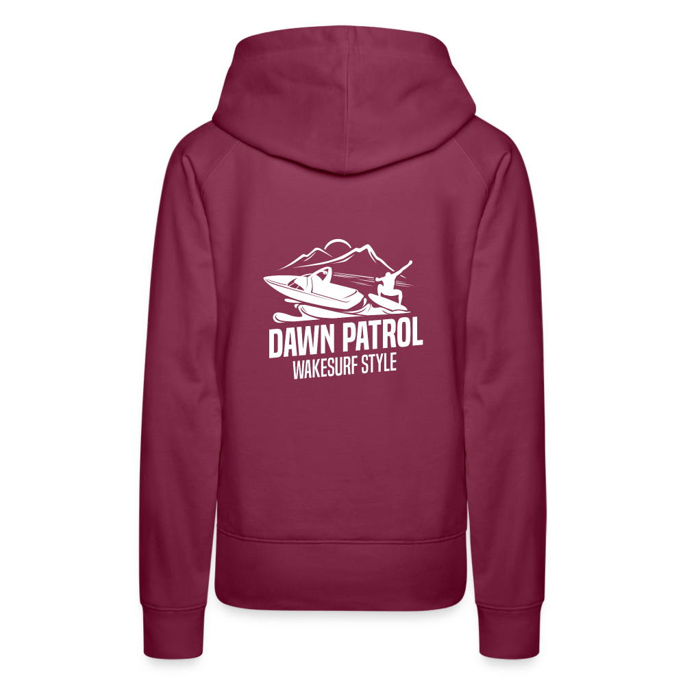 Dawn Patrol Wakesurf Style Women’s Premium Hoodie - burgundy