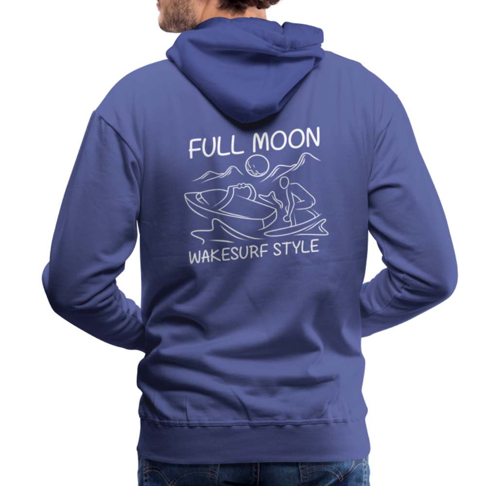 Full Moon Wakesurf Style Men’s Premium Hoodie - royal blue