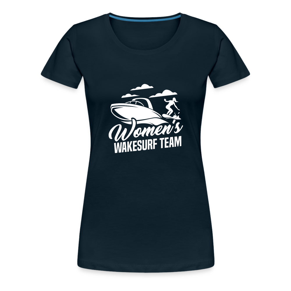 Women's Wakesurf Team Women’s Premium T-Shirt - deep navy