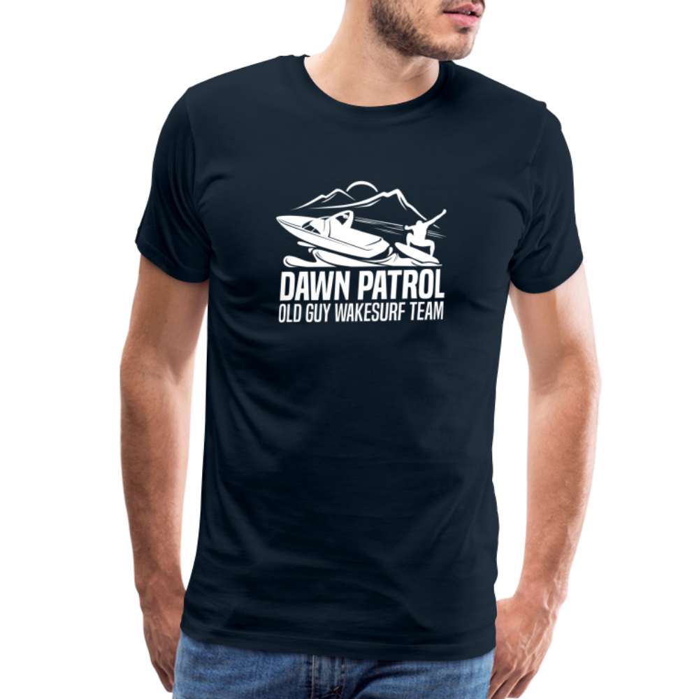 Dawn Patrol - Old Guy Wakesurf Team Men's Premium T-Shirt - deep navy