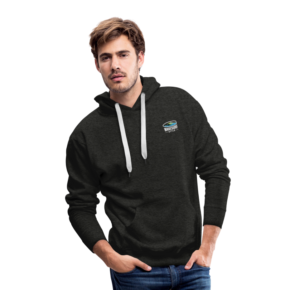 Full Moon Wakesurf Style Men’s Premium Hoodie - charcoal grey