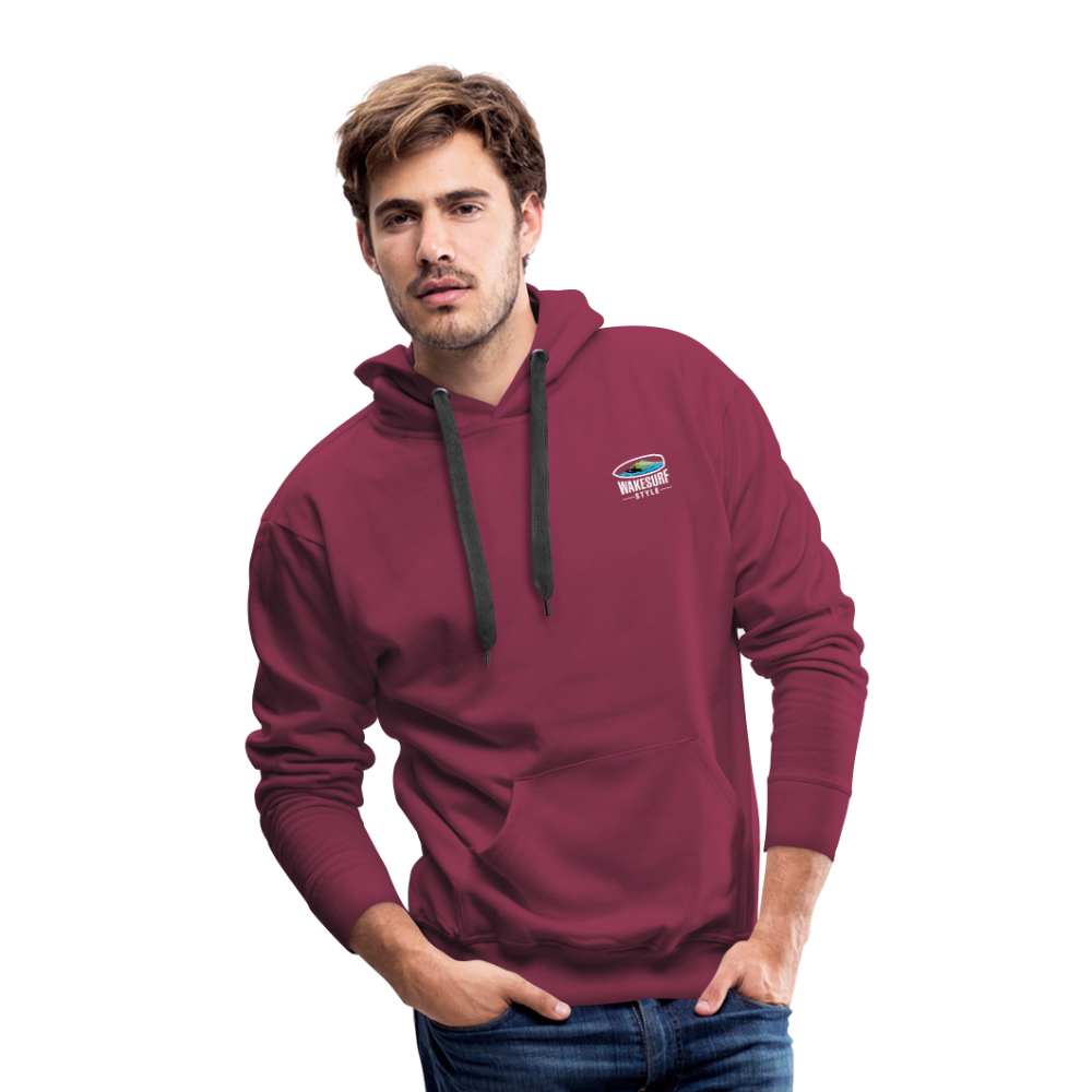 Full Moon Wakesurf Style Men’s Premium Hoodie - burgundy