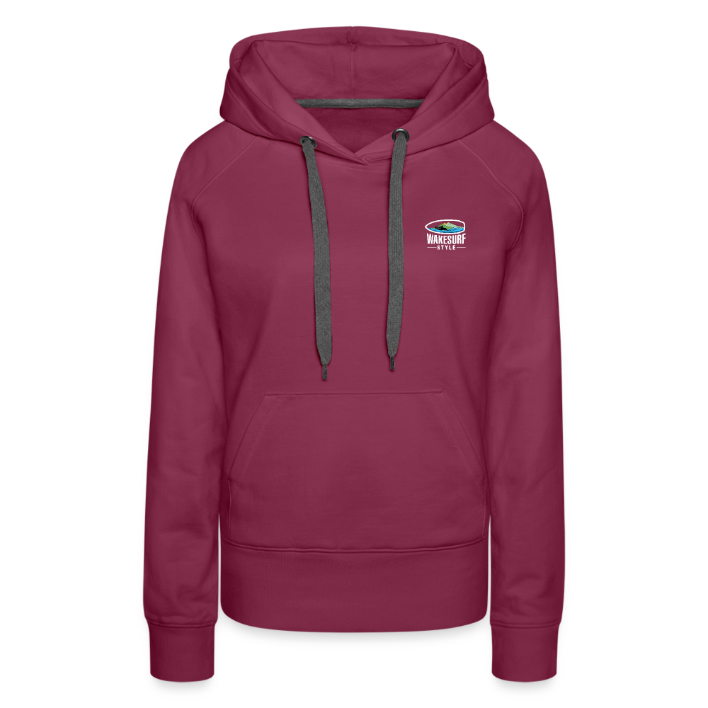 Dawn Patrol Wakesurf Style Women’s Premium Hoodie - burgundy