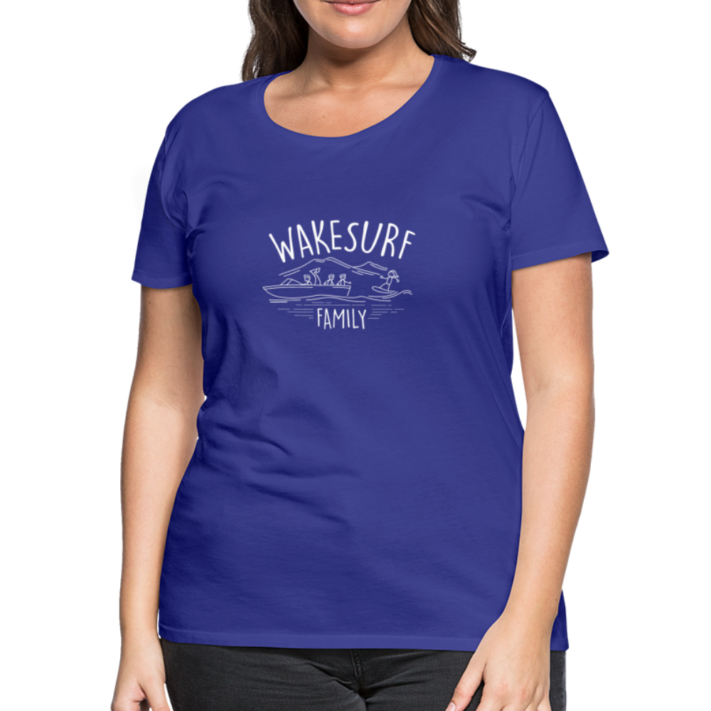 Wakesurf Family (boy and boy) Women’s Premium T-Shirt - royal blue