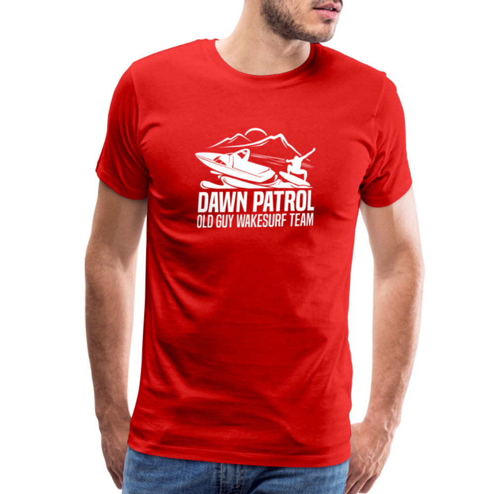 Dawn Patrol - Old Guy Wakesurf Team Men's Premium T-Shirt - red