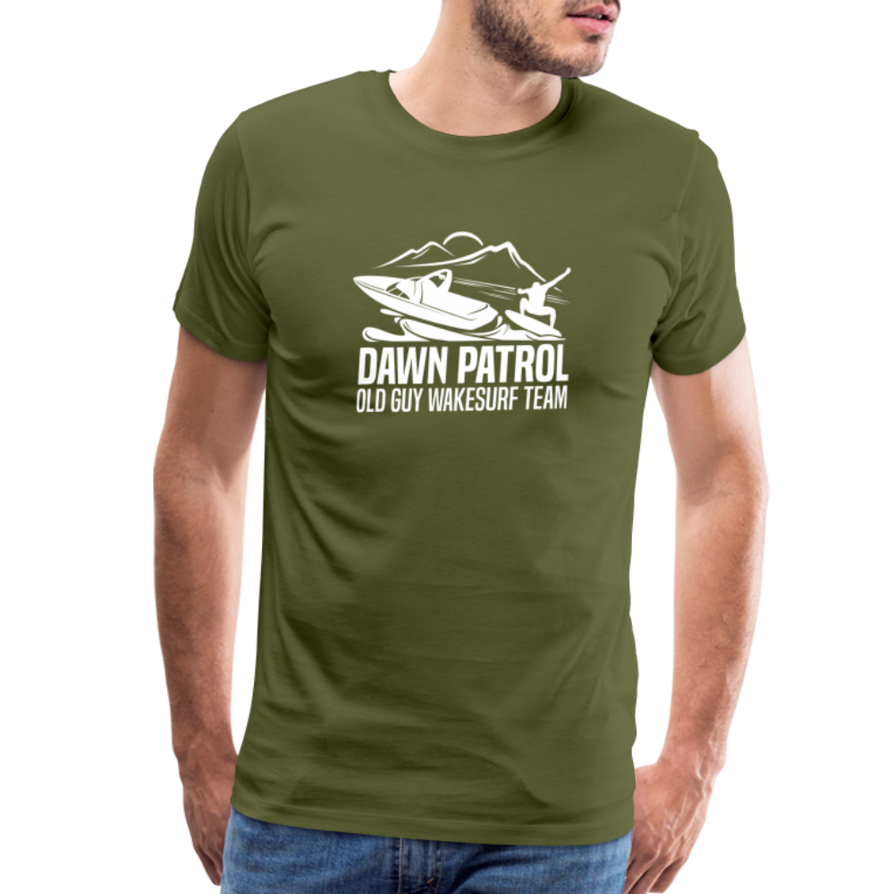 Dawn Patrol - Old Guy Wakesurf Team Men's Premium T-Shirt - olive green