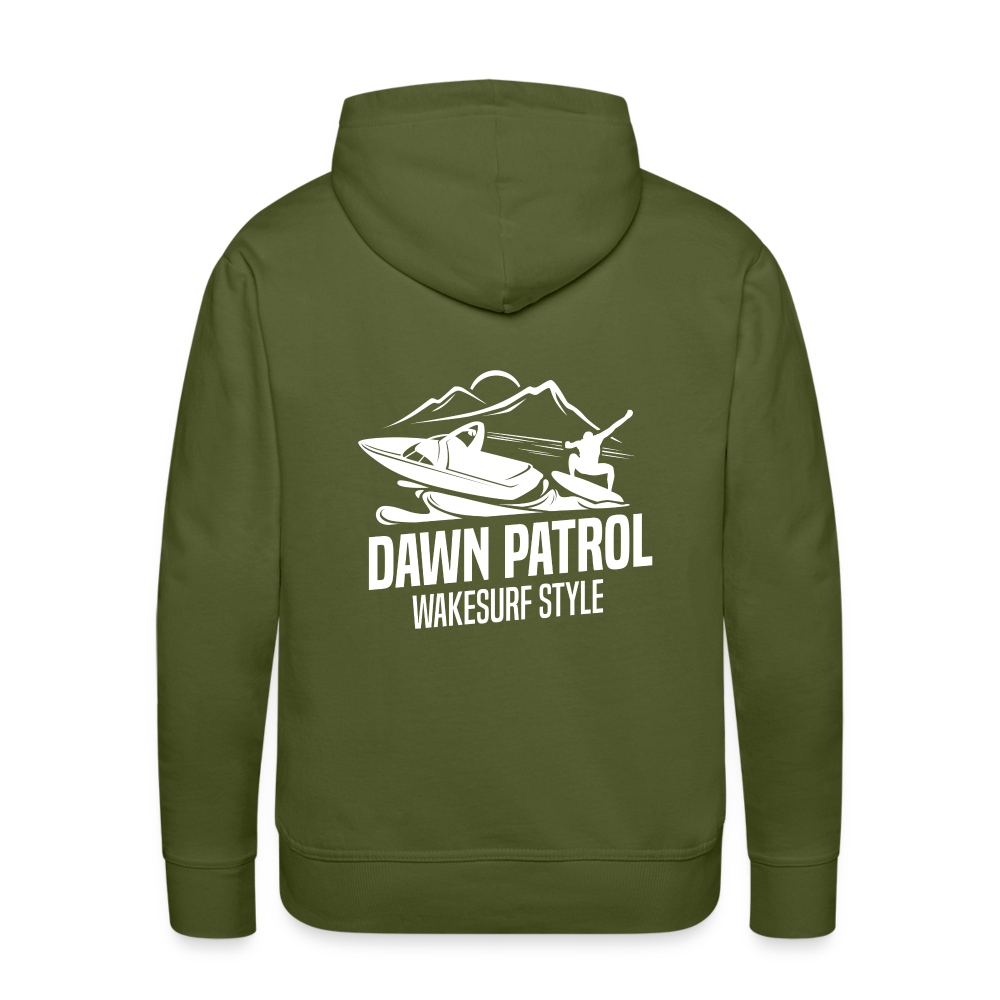 Dawn Patrol Wakesurf Style Men’s Premium Hoodie - olive green