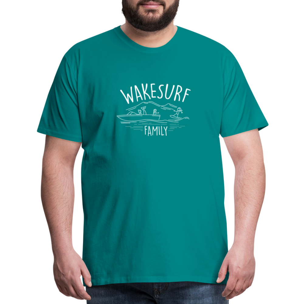 Wakesurf Family (girl) Men's Premium T-Shirt - teal