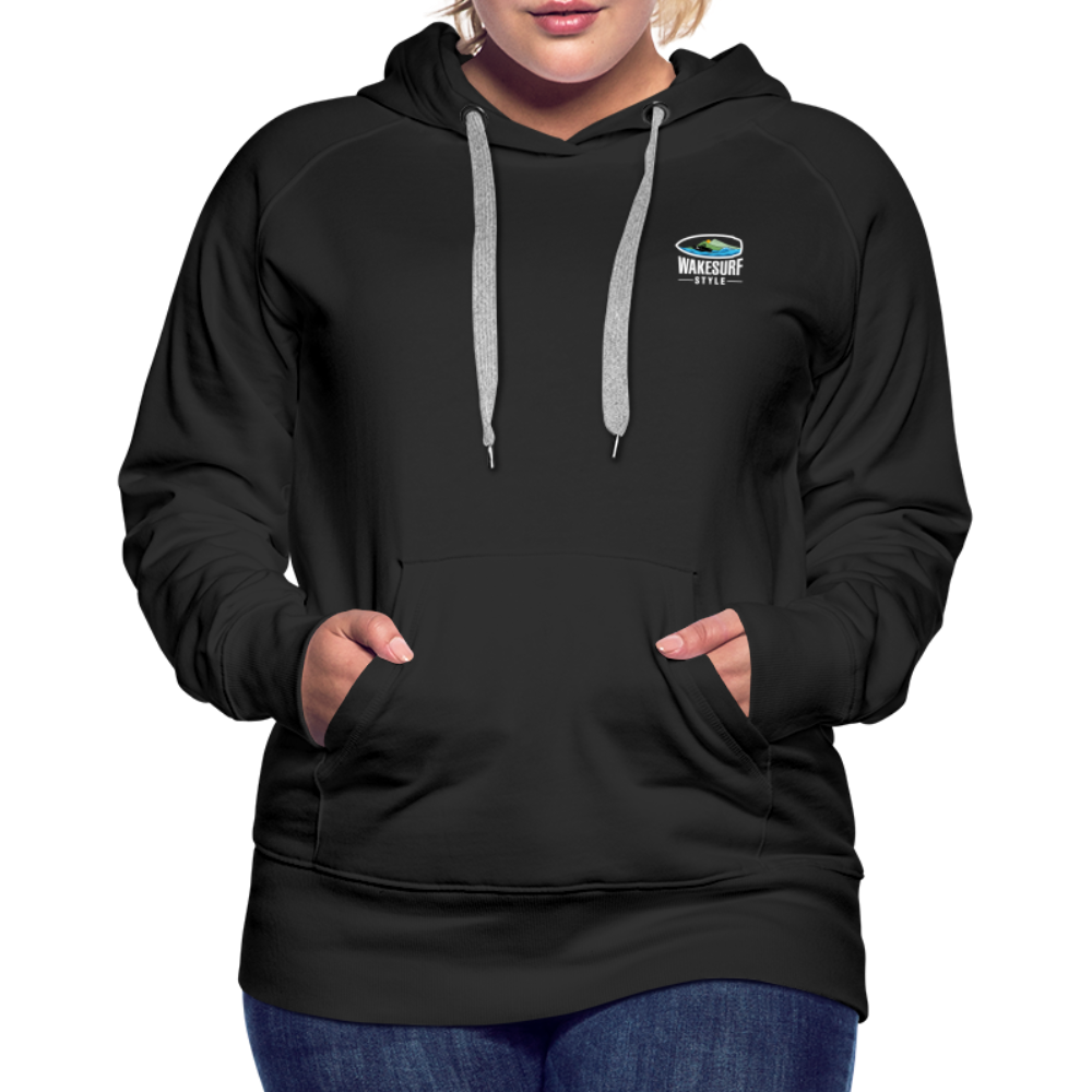 Dawn Patrol Wakesurf Style Women’s Premium Hoodie - black