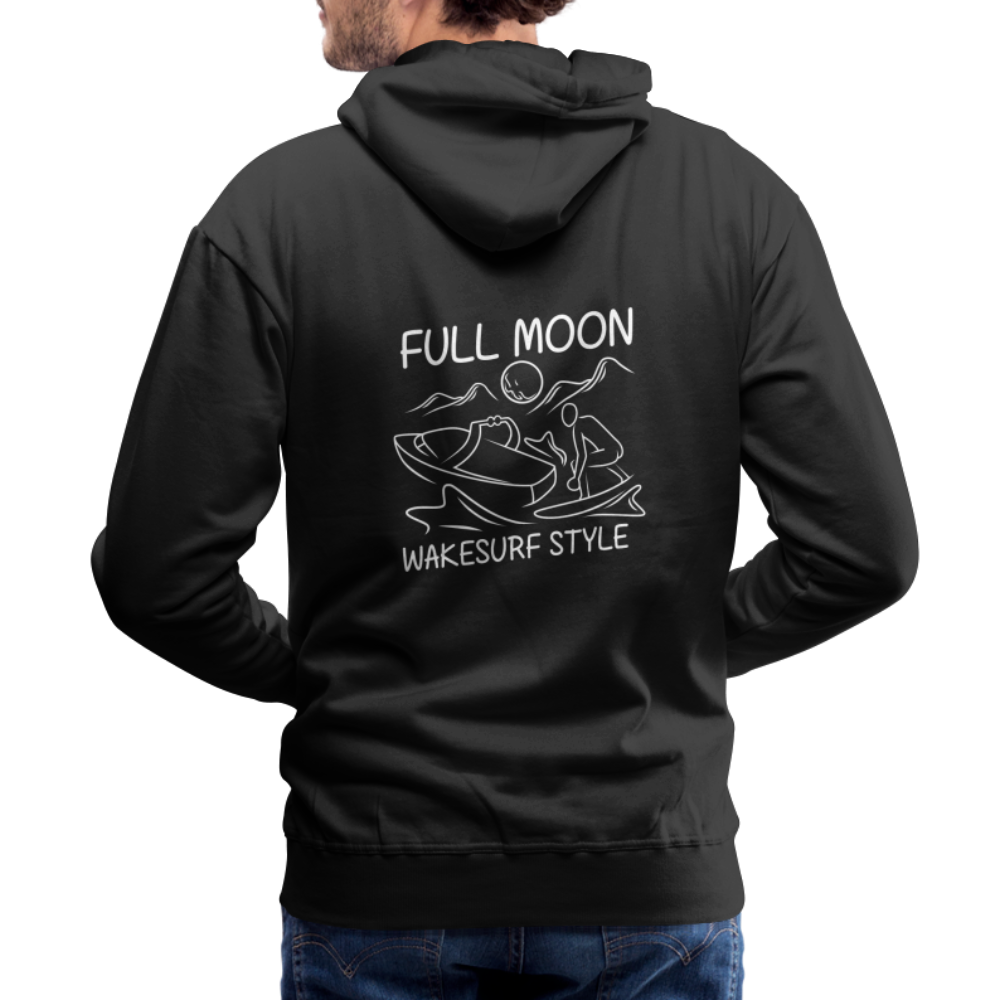 Full Moon Wakesurf Style Men’s Premium Hoodie - black
