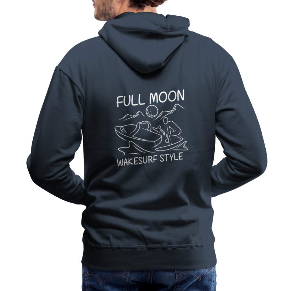 Full Moon Wakesurf Style Men’s Premium Hoodie - navy
