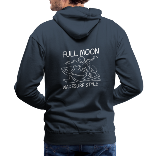 Full Moon Wakesurf Style Men’s Premium Hoodie - navy