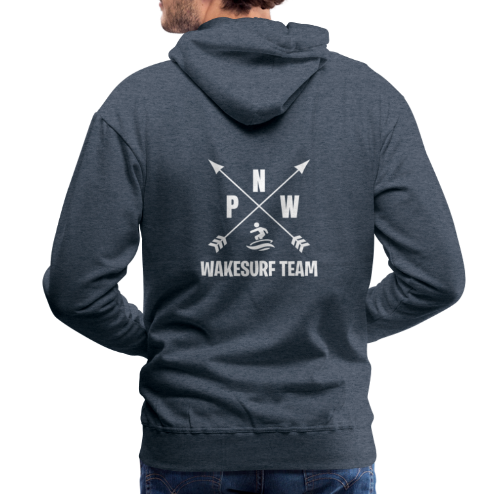 PNW Wakesurf Team Men’s Premium Hoodie - heather denim