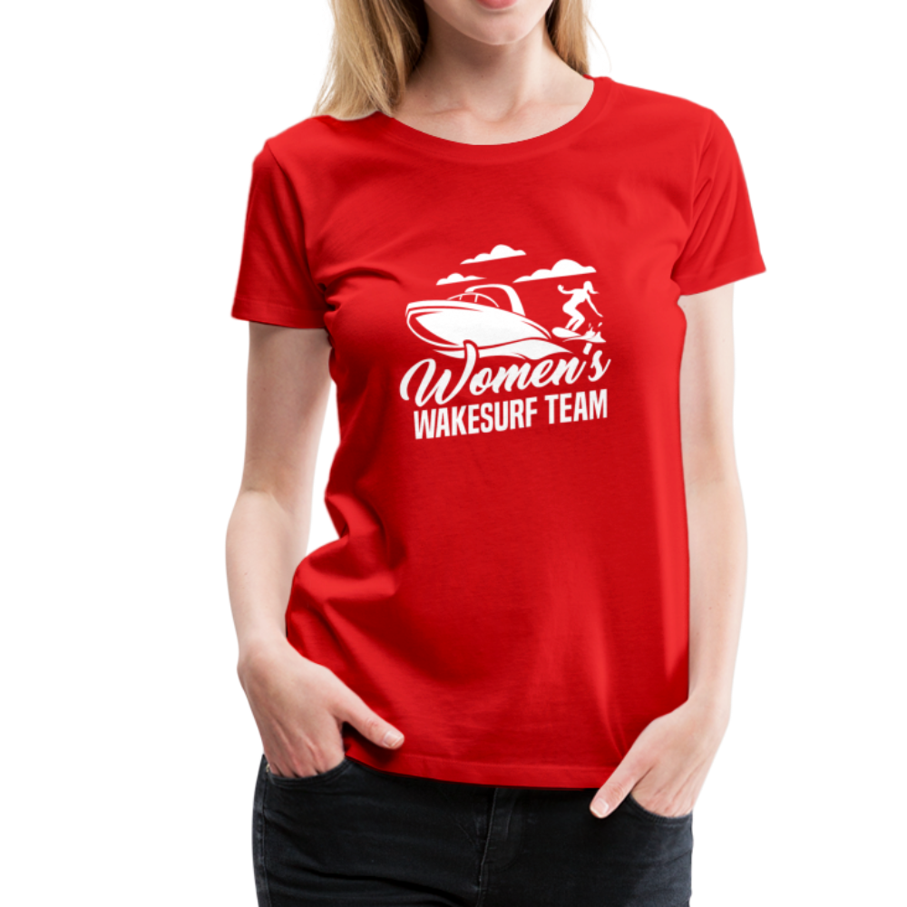 Women's Wakesurf Team Women’s Premium T-Shirt - red