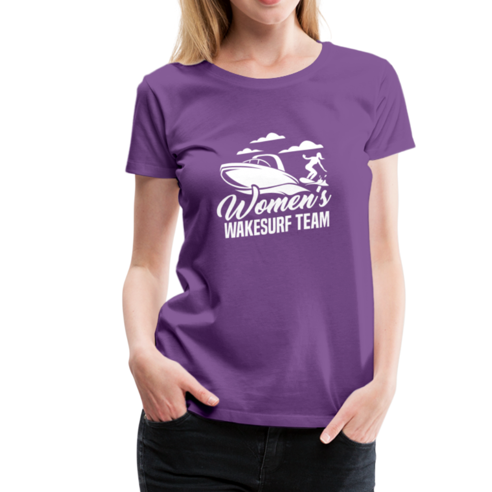 Women's Wakesurf Team Women’s Premium T-Shirt - purple