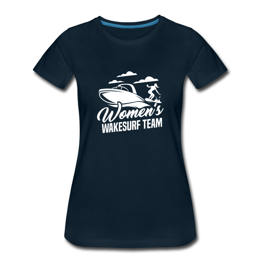 Women's Wakesurf Team Women’s Premium T-Shirt - deep navy