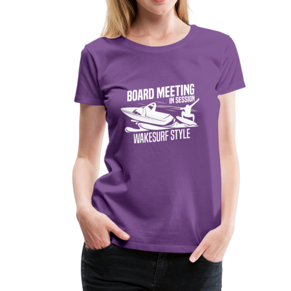 Board Meeting In Session Women’s Premium T-Shirt - purple