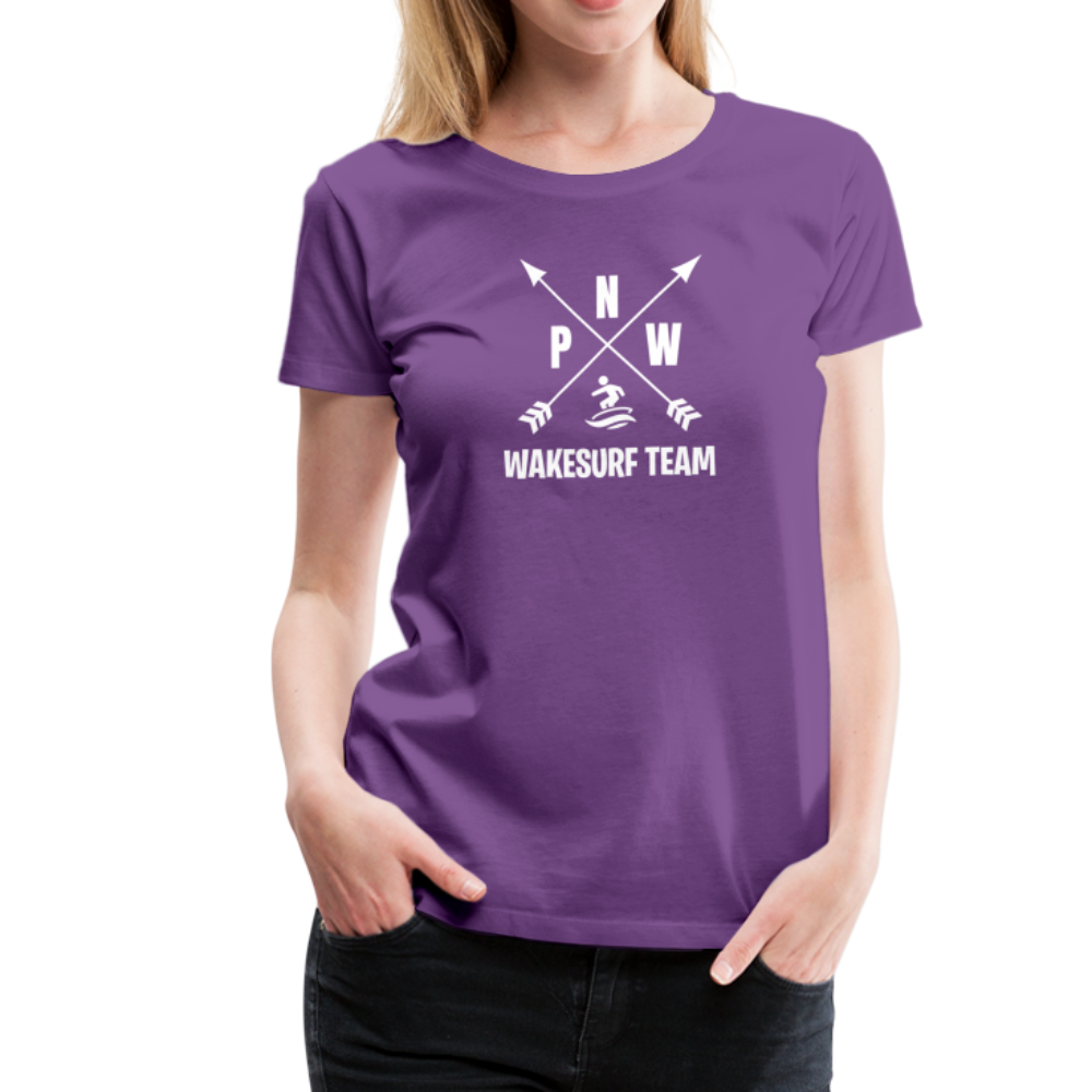 PNW Wakesurf Team Women’s Premium T-Shirt - purple