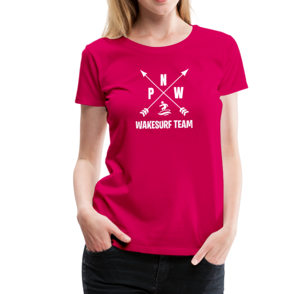 PNW Wakesurf Team Women’s Premium T-Shirt - dark pink