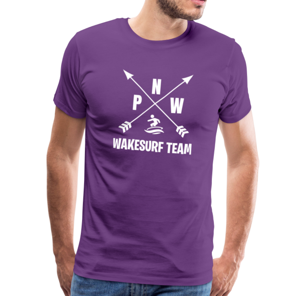 PNW Wakesurf Team Men's Premium T-Shirt - purple
