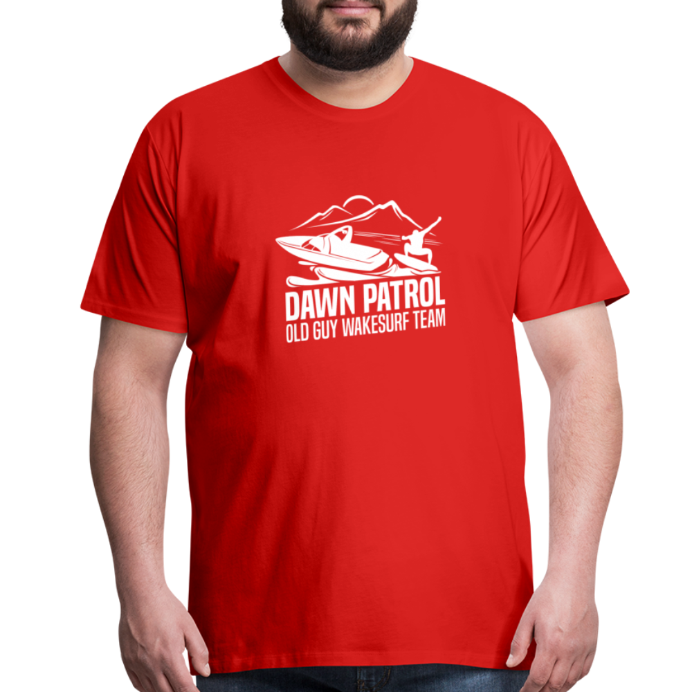 Dawn Patrol - Old Guy Wakesurf Team Men's Premium T-Shirt - red