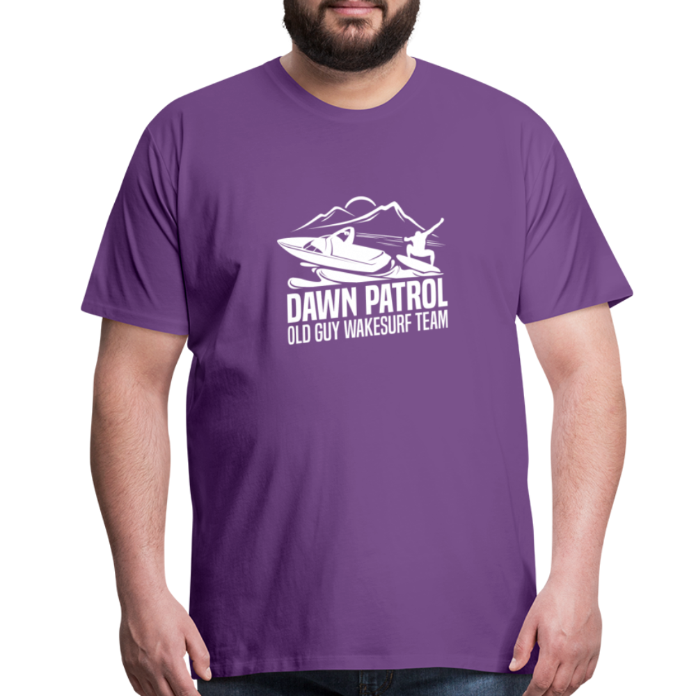 Dawn Patrol - Old Guy Wakesurf Team Men's Premium T-Shirt - purple