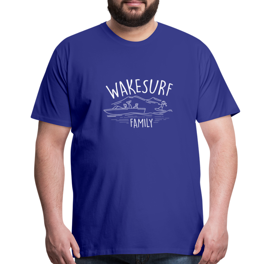 Wakesurf Family (boy) Men's Premium T-Shirt - royal blue